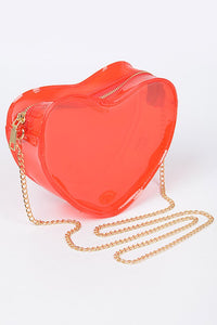 Clear Heart Shape Crossbody Bag