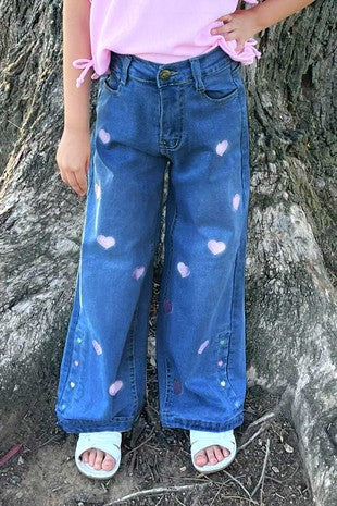 Relax Fit Jeans W/hearts