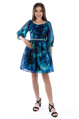Bubble Blue Holiday Dress