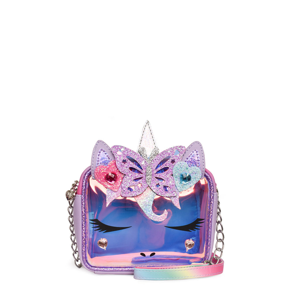 Miss Gwen Unicorn Clear Glazed Crossbody Bag