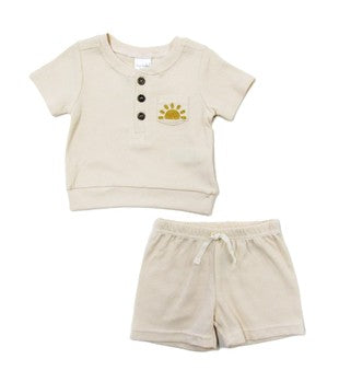 Cream Knit Short Set6