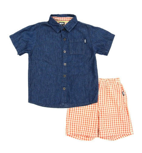 DKNY SHIRT SHORTS SET