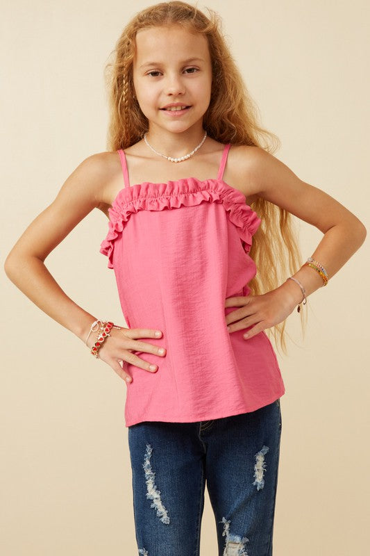exaggerated ruffle top