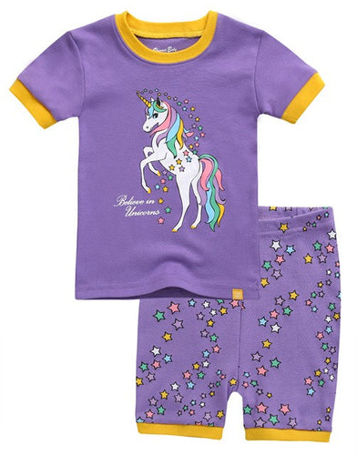 Purple Unicorn Short Sleeve PJs