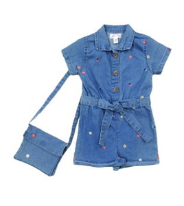 All Over Denim Romper