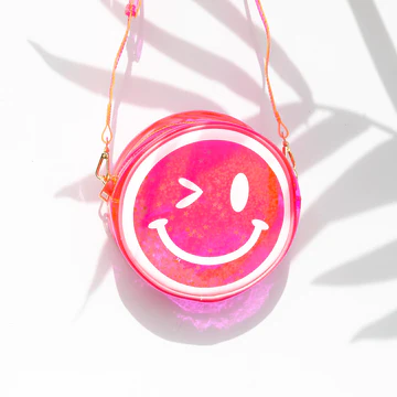 Jelly Pink Smiley Face Handbag