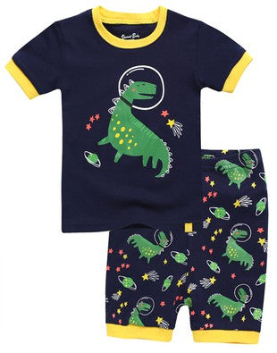 Space Dino Short Sleeve Pajamas