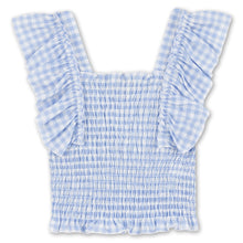 Load image into Gallery viewer, Gingham Smocked Top