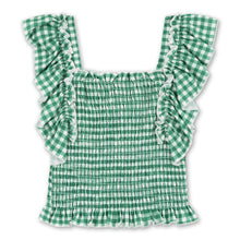 Load image into Gallery viewer, Gingham Smocked Top