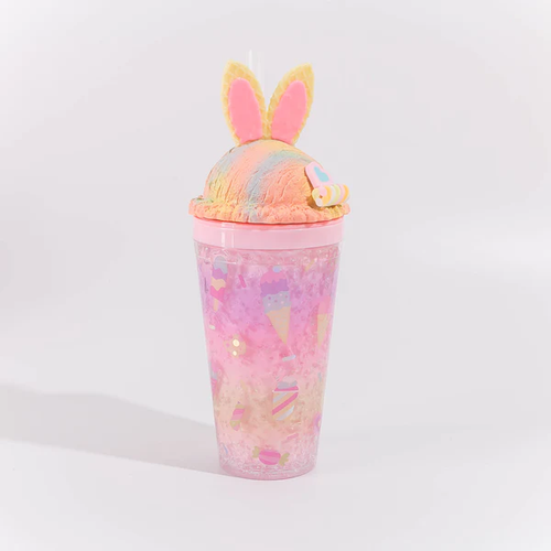 Sweets Rainbow Bunny Tumbler - Pink