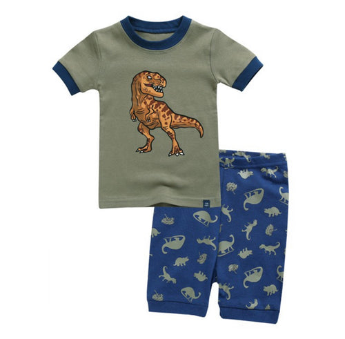 Dino Short Sleeve Pajamas